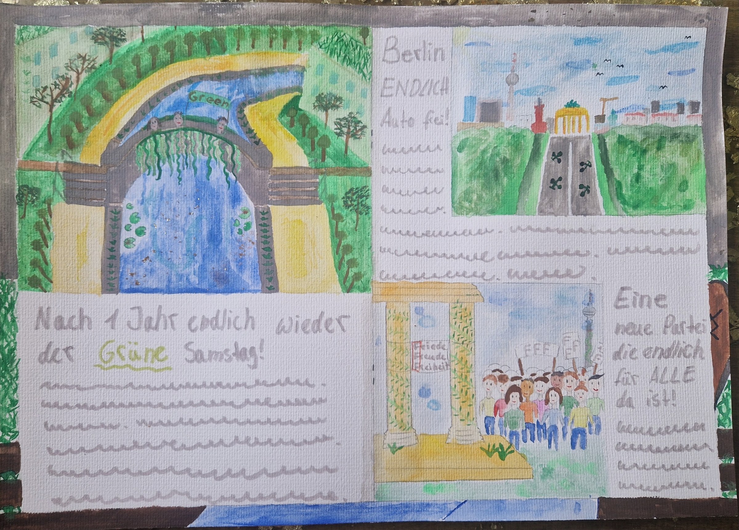 Das Zeitungsleserchen im Park von Helena Strauch