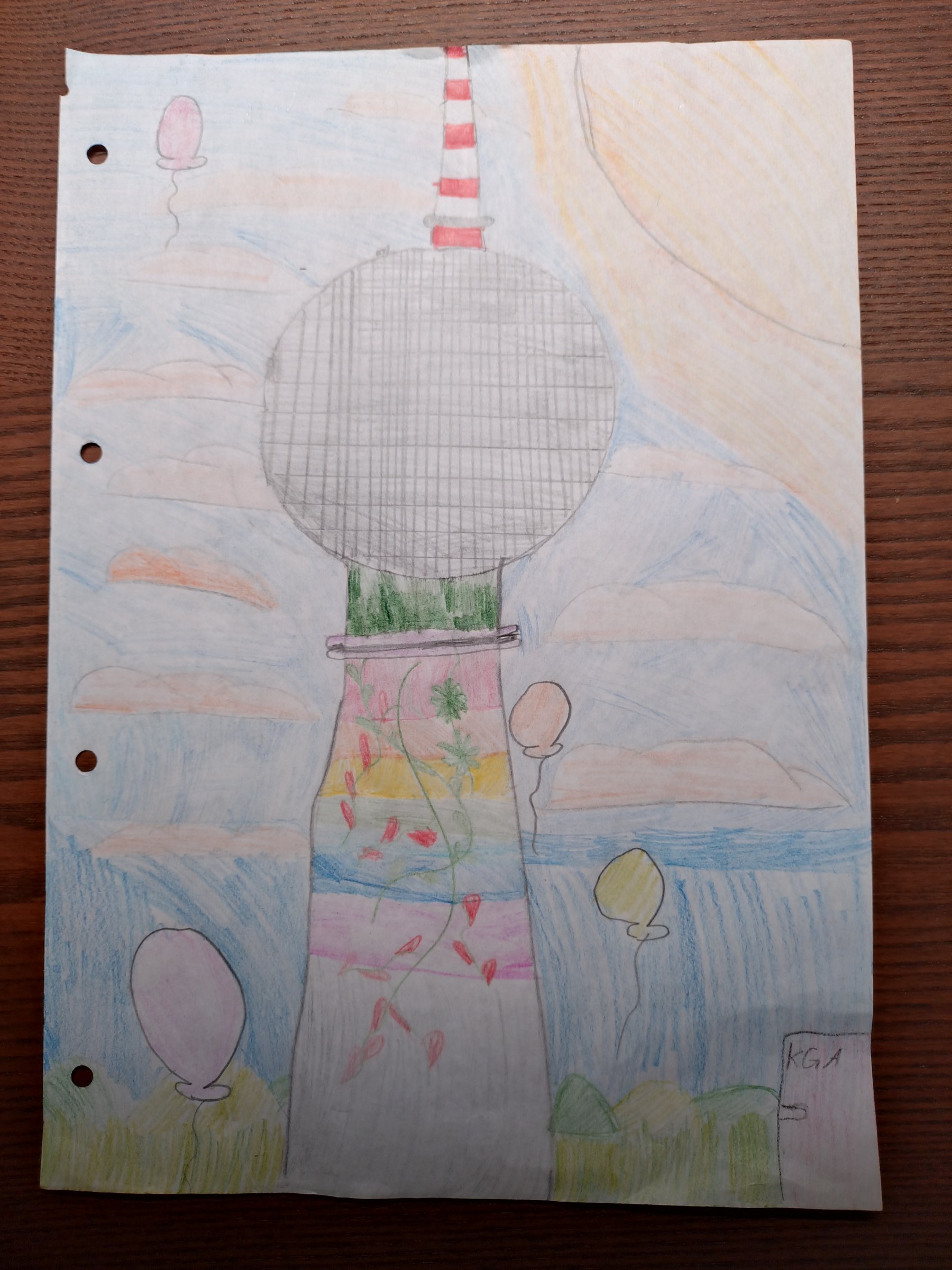 Der Natur Fernsehturm von Sonnenschein